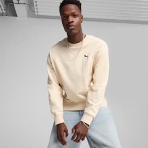 WARDROBE ESSENTIALS Men's Relaxed Crew, Alpine Snow, extralarge