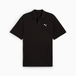 WARDROBE Essentials Pique Men's Relaxed Fit Polo, PUMA Black, extralarge-IND
