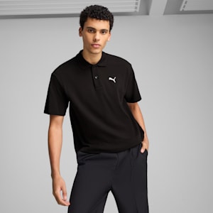 WARDROBE ESS Men's Pique Relaxed Polo, PUMA Black, extralarge