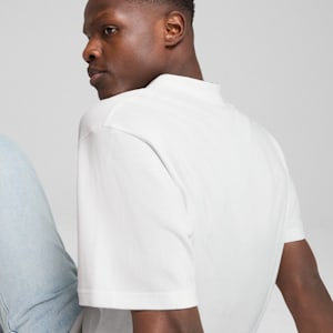 WARDROBE ESS Men's Pique Relaxed Polo, PUMA White, extralarge