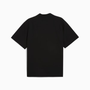 WARDROBE ESSENTIALS Men's Seersucker Relaxed Shirt, PUMA Black, extralarge