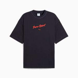PREMIUM ESSENTIALS Oversized Graphic Tee, New Navy, extralarge