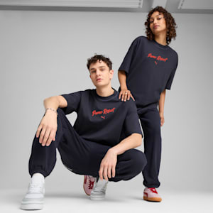 PREMIUM ESSENTIALS Oversized Graphic Tee, New Navy, extralarge