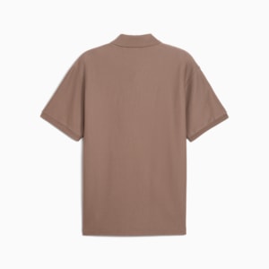 PREMIUM ESSENTIALS Men's Relaxed Jacquard Polo, Totally Taupe, extralarge