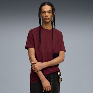 PUMATECH Men's Pocket Tee, Ruby Shimmer-PUMA Black, extralarge