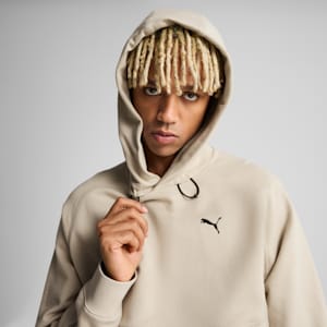 PUMATECH DELTAKNIT Men's Relaxed Fit Hoodie, Desert Dust, extralarge-IND