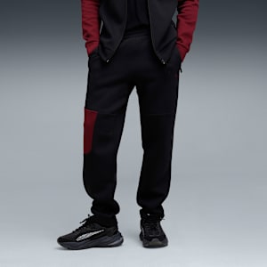 PUMATECH Men's Track Pants, PUMA Black-Ruby Shimmer, extralarge-IND