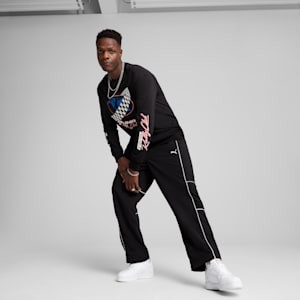 SDS Relaxed Graphic Men's Track Pants, PUMA Black, extralarge