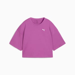 Wardrobe Essentials Women's Oversized Short Tee, Wild Berry, extralarge