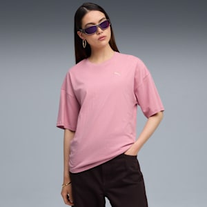 Wardrobe Essentials Women's Oversized Tee, Poised Pink, extralarge
