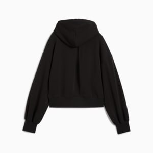 Sudadera corta relajada con capucha para mujer Wardrobe Essentials, PUMA Black, extralarge