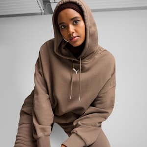 sudadera con capucha WARDROBE Essentials para mujer, Totally Taupe, extralarge