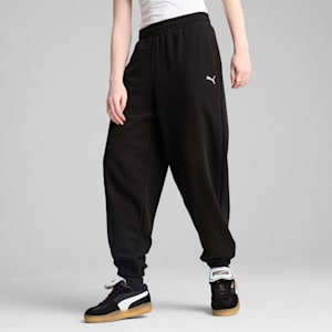 Wardrobe Essentials Women's Relaxed Sweatpants, PUMA Black, extralarge