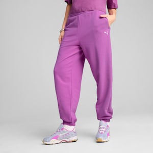 Wardrobe Essentials Women's Relaxed Sweatpants, Wild Berry, extralarge