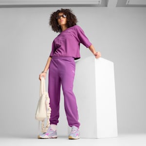 Wardrobe Essentials Women's Relaxed Sweatpants, Wild Berry, extralarge