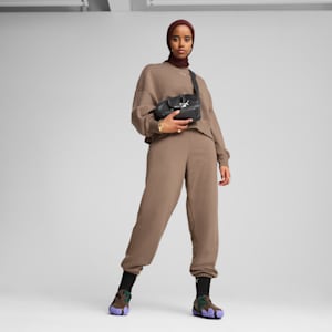 Wardrobe Essentials Women's Relaxed Sweatpants, Totally Taupe, extralarge