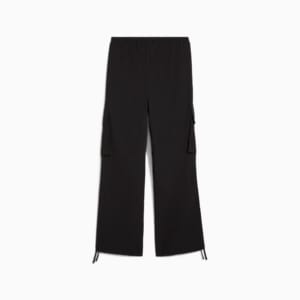 Pants cargo WARDROBE Essentials para mujer, PUMA Black, extralarge