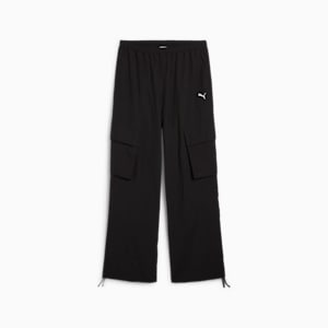 Pants cargo WARDROBE Essentials para mujer, PUMA Black, extralarge