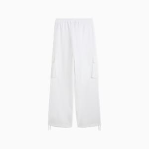 Pants cargo WARDROBE Essentials para mujer, PUMA White, extralarge