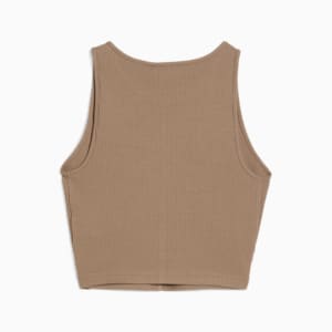 Playera corta WARDROBE Essentials para mujer, Totally Taupe, extralarge