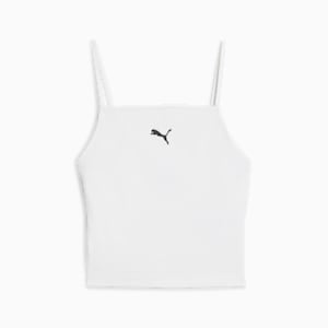 WARDROBE ESSENTIALS Women's Ribbed Tank Top, PUMA White, extralarge
