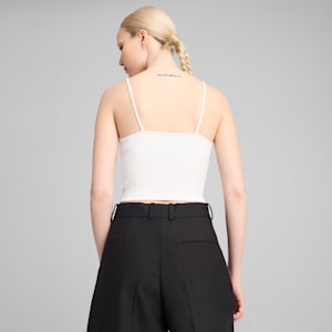 WARDROBE ESSENTIALS Women's Ribbed Tank Top, PUMA White, extralarge