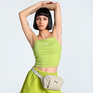 WARDROBE Essentials Women's Ribbed Tank Top, Sea Kelp, extralarge-IND