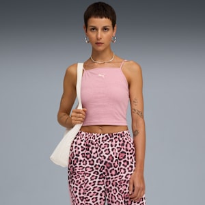 WARDROBE ESSENTIALS Women's Ribbed Tank Top, Poised Pink, extralarge