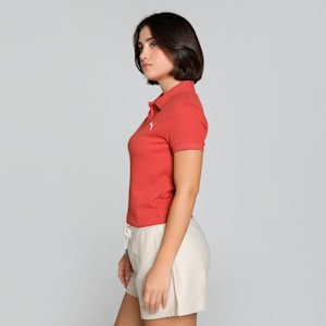 PREMIUM Women's Slim Fit Polo, Red Fire, extralarge-IND
