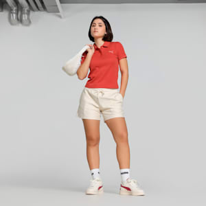 PREMIUM Women's Slim Fit Polo, Red Fire, extralarge-IND