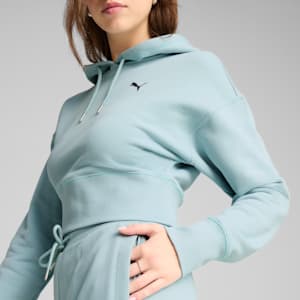 Sudadera relajada y estampada con capucha para mujer Premium Essentials, Modern Mint, extralarge