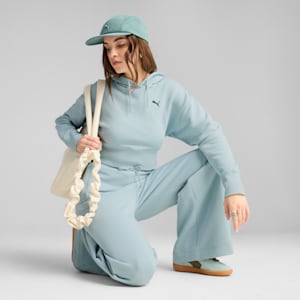 Sudadera relajada y estampada con capucha para mujer Premium Essentials, Modern Mint, extralarge