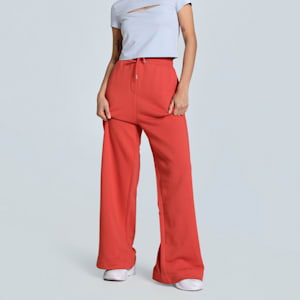 PREMIUM Women's Relaxed Fit Sweat Pants, Red Fire, extralarge-IND