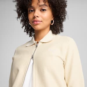 Chamarra tipo cárdigan para mujer Premium Essentials, Alpine Snow, extralarge