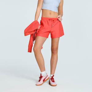 PREMIUM Women's A-Line Jacquard 4'' Shorts, Red Fire, extralarge-IND