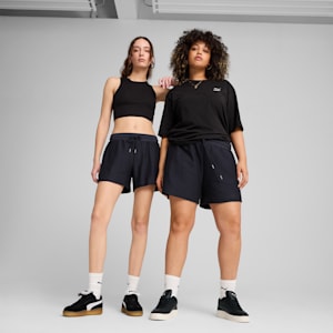 Shorts de 4 de jacquard para mujer Premium Essentials A-Line, New Navy, extralarge