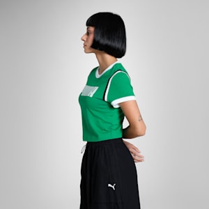 FUTURE..ARCHIVE Graphic Women's Slim Fit Crop Tee, Archive Green, extralarge-IND