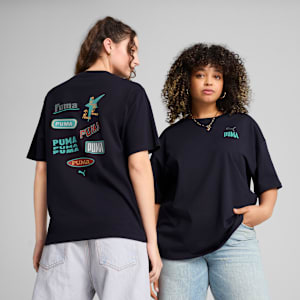 Road To Unity Women's Relaxed Fit Graphic Tee, New Navy, extralarge-IND