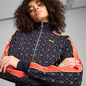 Road To Unity Women's Printed Track Jacket, New Navy-AOP, extralarge-IND