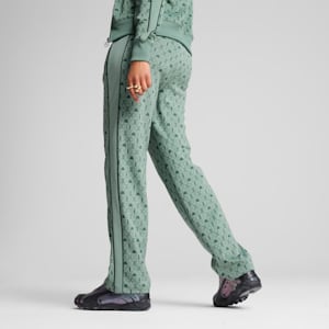Road To Unity Women's Printed Straight Track Pants, Green Moon-AOP, extralarge-IND