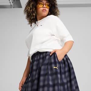 Falda plisada Road To Unity para mujer, New Navy, extralarge