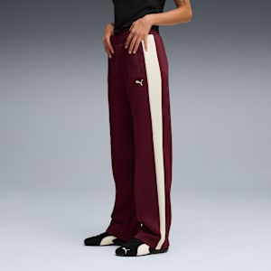 Pants rectos T7 ALWAYS ON para mujer, Ruby Shimmer, extralarge