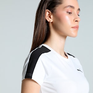 T7 Women's Slim Fit Crop Tee, PUMA White, extralarge-IND