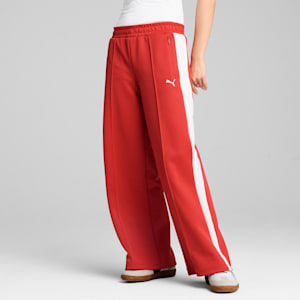 Pants anchos T7 para mujer, Red Fire, extralarge
