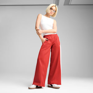 Pants anchos T7 para mujer, Red Fire, extralarge