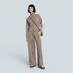 T7 Low Rise Women's Track Pants, Totally Taupe, extralarge-IND