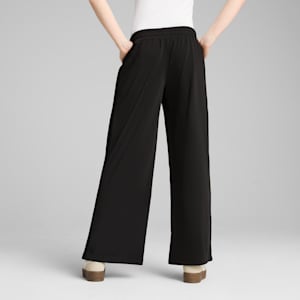 Wardrobe Essentials Women's Low Rise Popper Pants, PUMA Black, extralarge
