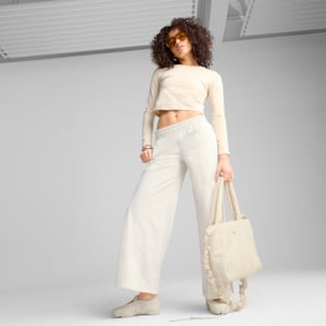 Pantalones WARDROBE Essentials Popper para mujer, Alpine Snow, extralarge