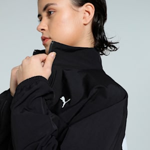 DARE TO Women's Oversized Zip-Off Woven Jacket, PUMA Black, extralarge-IND