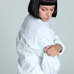 DARE TO Women's Oversized Zip-Off Woven Jacket, PUMA White, extralarge-IND